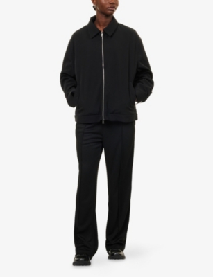 The Couture Club Mens Technical Long-sleeve Woven Jacket Black Xl In Black
