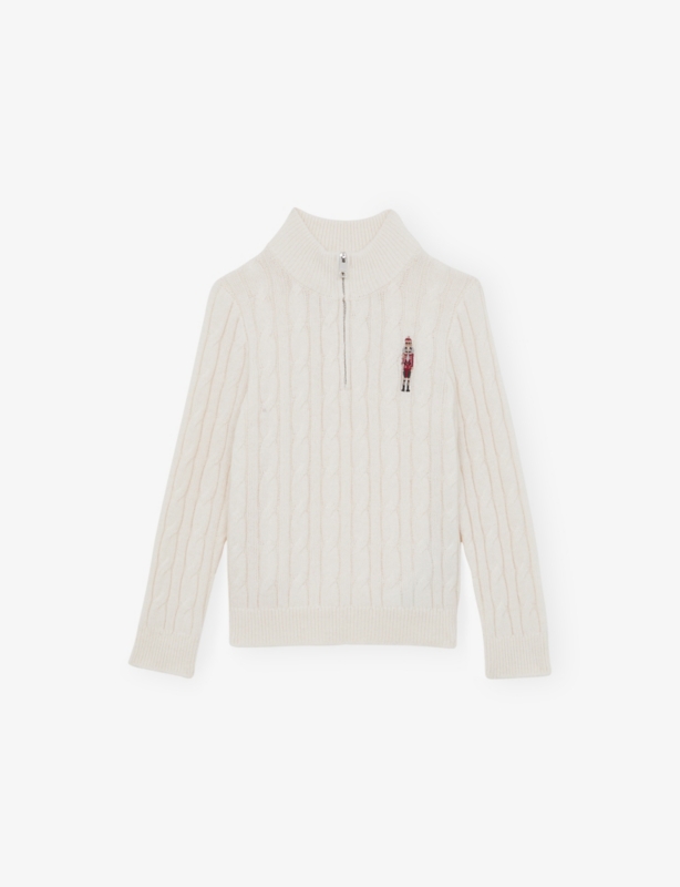 Nollaig Nutcracker Cotton Wool Blend Jumper 9-13 Years