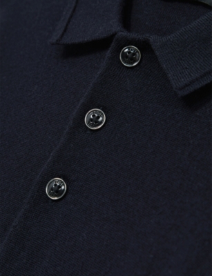 REISS: Trafford Half-Button Wool Polo Shirt 9-13 Years
