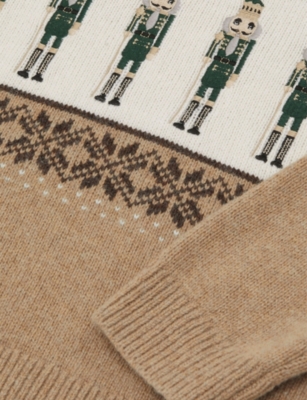 REISS: Laurence Embroidered Nutcracker Knitted Jumper 13-14 Years