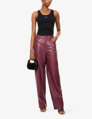 ROTATE BIRGER CHRISTENSEN: Adanne Core Logo-Embroidered Stretch-Cotton Tank Top