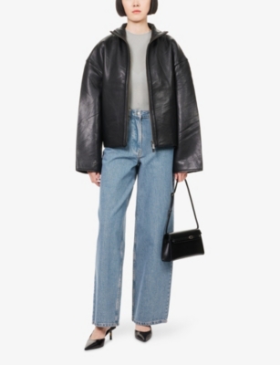 Rotate Birger Christensen Womens Blue Mirage Berina Wide-leg Denim Jeans In Blue