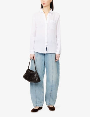 Rails Womens White Ellis Long-sleeves Cotton Shirt In White