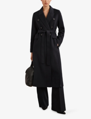 REISS: Brogan Double-Breasted Wool-Blend Coat