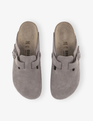 BIRKENSTOCK: Boston Suede Clogs