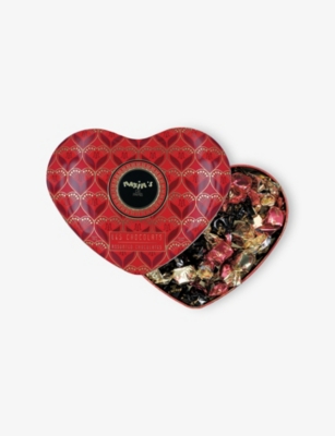 MAXIM'S: Heart-Shape Assorted Dark & Milk Chocolates Tin 180g