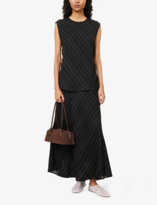 PROENZA SCHOULER WHITE LABEL: Kaia Striped Woven Midi Skirt