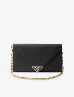PRADA: Saffiano Leather Envelope Clutch Bag