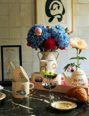 Anna + Nina White  X Disney Nothing Is Impossible Stoneware Mug In Multi