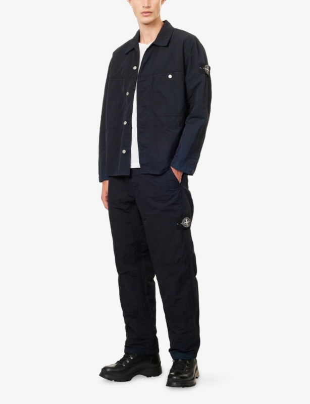 Drawstring Loose-Fit Woven Trousers