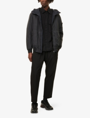 STONE ISLAND: Crinkle logo-Patch Padded Shell Jacket