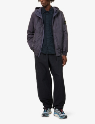 STONE ISLAND: Crinkle logo-Patch Padded Shell Jacket