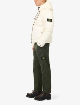 STONE ISLAND: Straight-Leg Twill Cotton Trousers