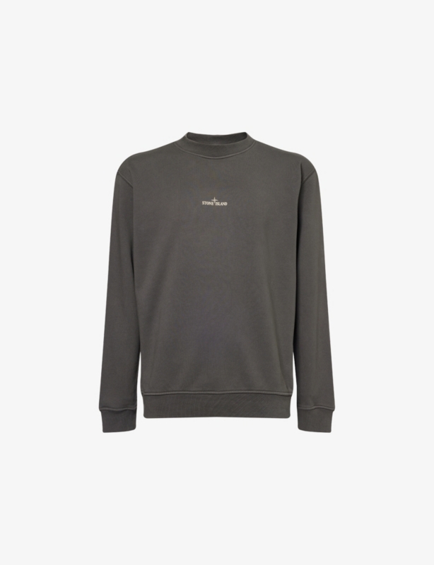 Industrial-Print Crewneck Cotton-Jersey Sweatshirt