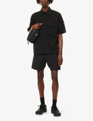 STONE ISLAND: Supima Short-Sleeve Cotton-Blend Shirt