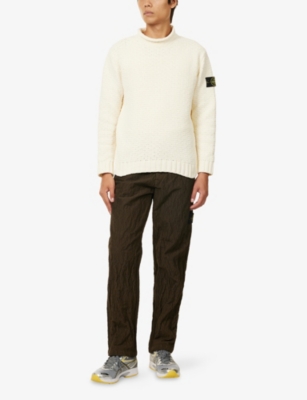 STONE ISLAND: Chenille Crewneck Cotton-Knit Jumper