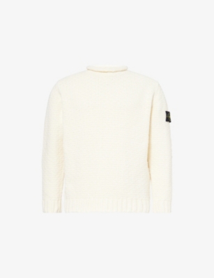 STONE ISLAND: Chenille Crewneck Cotton-Knit Jumper