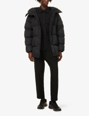 STONE ISLAND: Crinkle logo-Patch Padded Shell Parka Jacket