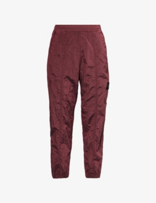 STONE ISLAND: Logo-Badge Relaxed-Fit Shell Trousers