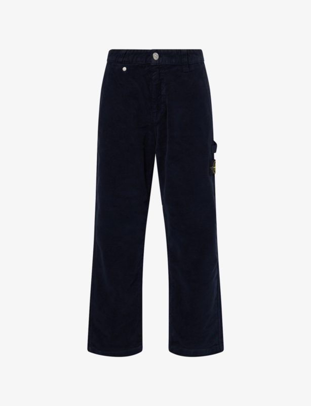 Moleskin Logo-Badge Straight-Leg Cotton Trousers