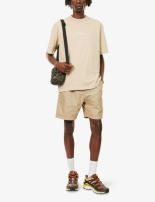 STONE ISLAND: Graphic-Print Crewneck Cotton T-Shirt