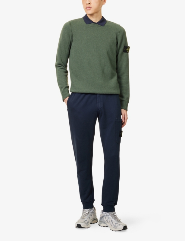 Brand-Badge  Slim-Fit Cotton-Fleece Joggers