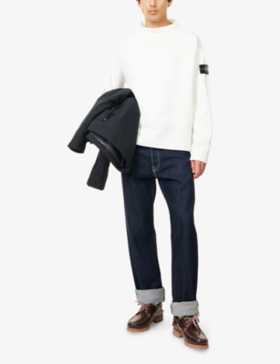 STONE ISLAND: Raw Beauty Crewneck Cotton Sweatshirt
