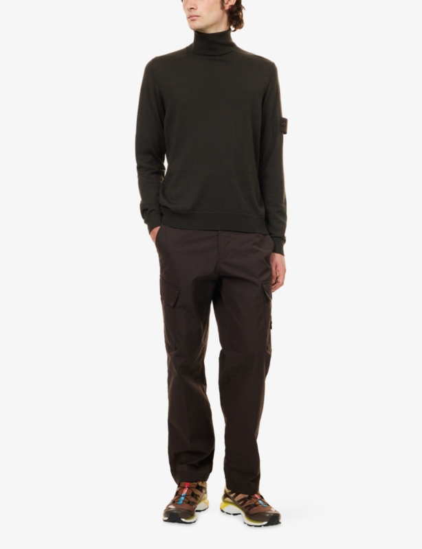 Turtel-Neck Ghost Wool Knitted Top