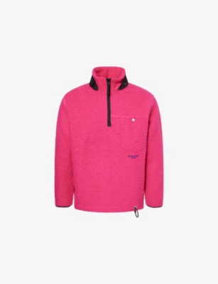 Stone Island Mens Fuchsia Marina Long-sleeve Wool Blend Sweater In Pink