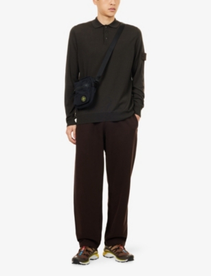 STONE ISLAND: Fleece Marina Cotton Jogging Bottoms