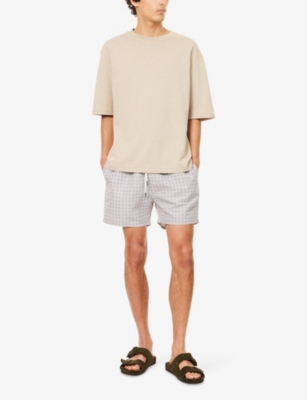 ARNE: Mosaic Graphic-Print Swim Shorts