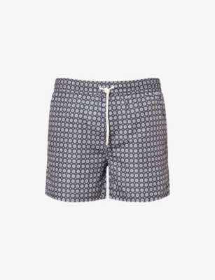 ARNE: Mosaic Graphic-Print Swim Shorts