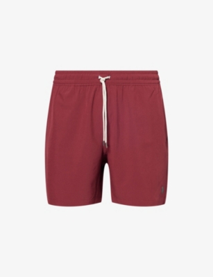 POLO RALPH LAUREN: Traveler Logo-Embroidery Swim Trunks