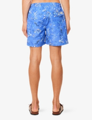 Traveller Logo-Embroidery Swim Trunks