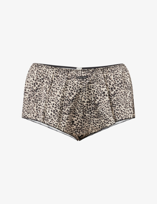 Signature Leopard-Print Satin Boy Shorts