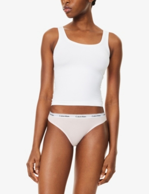 Calvin Klein Womens  Icon Logo-waistband Pack Of Five Stretch-cotton Bikini Briefs In Multi