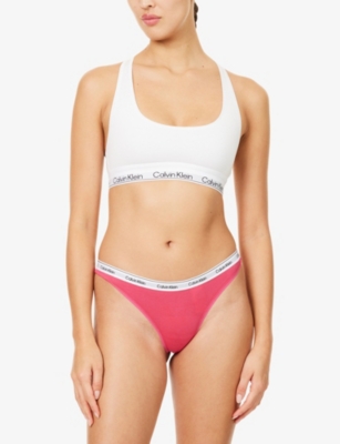 CALVIN KLEIN: Icon Logo Pack of Three Stretch-Cotton Thongs