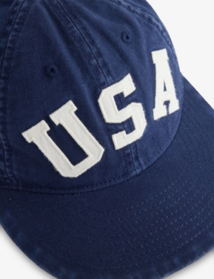 POLO RALPH LAUREN: USA Brand-Embroidered Cotton-Twill Cap