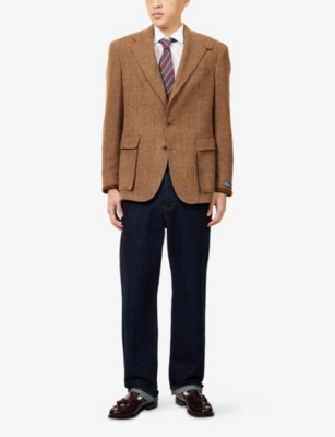 POLO RALPH LAUREN: Single Breasted Check Wool Blazer
