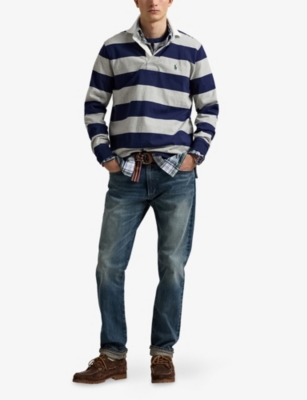 POLO RALPH LAUREN: The Iconic Striped Cotton-Jersey Rugby Shirt