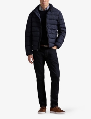 Polo Ralph Lauren Mens Navy The Colden Packable Down Bomber Jacket Xl In Blue