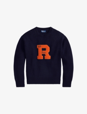 POLO RALPH LAUREN: Crewneck Logo-Patch Wool Jumper
