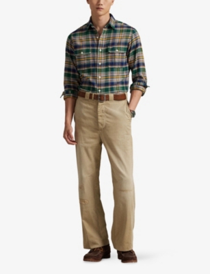 POLO RALPH LAUREN: Checked Regular-Fit Cotton Shirt