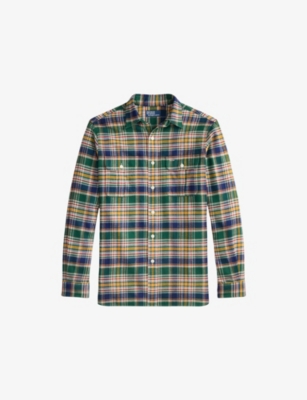 POLO RALPH LAUREN: Checked Regular-Fit Cotton Shirt