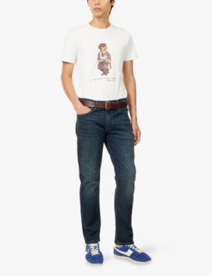 Polo Ralph Lauren Mens White Polo Bear Graphic-print Cotton-jersey T-shirt Xxl In White
