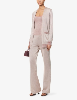 MISSONI: Metallic Scoop-Neck Knitted Top