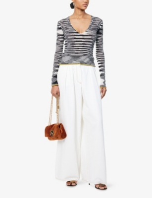 MISSONI: Wavy-Print Short-Sleeve Polo Shirt