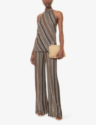 Missoni Pantalone In Misto Viscosa Stretch Ricamata Donna In Multi