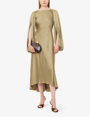 ROKSANDA: Koda Balloon-Sleeves Silk Maxi Dress