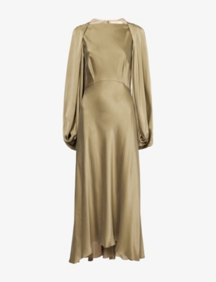 ROKSANDA: Koda Balloon-Sleeves Silk Maxi Dress